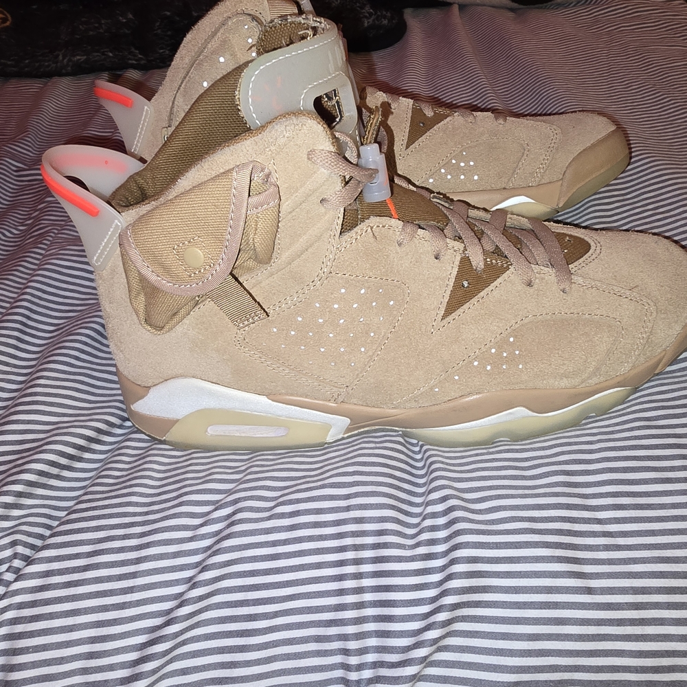 Jordan Athletic Shoes in Tan and Orange